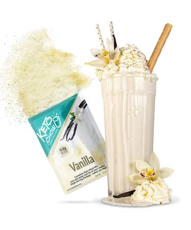 Keto Chow Vanilla | Keto Meal Replacement Shake Powder | Nutritionally Complete Keto Food | Low Carb Keto Meals | Delicious Easy Meal Substitute Drink | Protein Rich You Choose The Fat| Single Meal Sample 1.6 Ounce (Pack of 1)