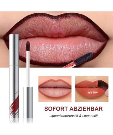  ARCHIDATE Peel Off Lip Stain Matte Lip Pencil Peel Off Water & Stain Resistant 24 Hour Long Lasting Color Retention Highly Pigmented with Special Tweezers (01 Light Brown/Red) - Buy Online on GoSupps.com