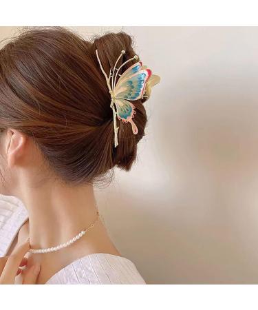 6PCS Butterfly Claw Clips for Women - Non Slip Metal Hair Clips for Thick Hair - Large Strong Clips for Girls - Cute Headwear Gifts - Buy Online on GoSupps.com
