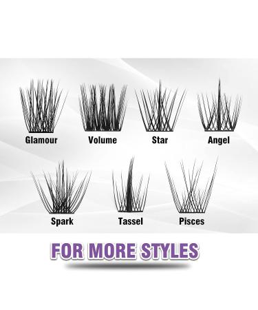 FLOMAZE 120 Cluster Lash Extensions - DIY Individual False Eyelashes for Natural Glamour Look (12mm) - Buy Online on GoSupps.com