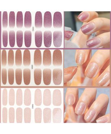 Mother's Day Gifts: 8 Sheets Elegant Nail Polish Stickers & 3 Nail Files - Nail Art Decals Strips Manicure Kits for Women and Girls (Pure Colors) - Buy Online on GoSupps.com