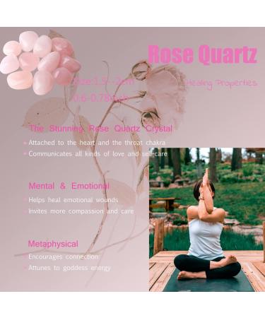 Rose Quartz Tumbled Healing Crystals - 100g Bulk Stones for Energy Reiki & Meditation Therapy - Buy Online on GoSupps.com