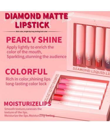 MAEPEOR Glitter Lipstick Set - 5 Non-Stick Waterproof Shades | Long Lasting & Shimmer Liquid Lipstick for Women & Girls (Set 04 - Buy Online on GoSupps.com