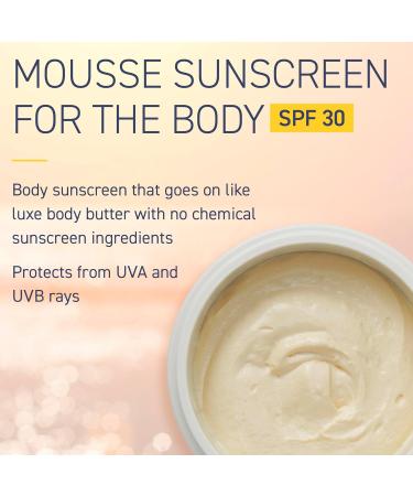 Buy Brush On Block Bounce Butter SPF 30 - Mineral Sunscreen Mousse Moisturizing Body Lotion UVA/UVB Protection Fragrance-Free Blurs Imperfections - International Shipping Available - Buy Online on GoSupps.com
