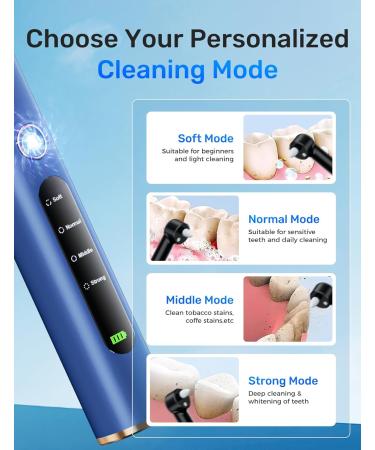 Rechargeable Tooth Polisher Kit - Teeth Whitening & Tartar Removal Tools for Home Use | Includes 3 Polish Pastes & 5 Brush Heads - Buy Online on GoSupps.com