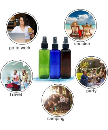 KKONHII 3Pcs Transparent Square Plastic Cosmetics Spray Bottles - 3oz Fine Mist Face Spray, DIY Homemade, Easy Carry - 100ml - Buy Online on GoSupps.com
