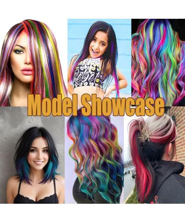 Microlink Hair Extensions Kit - 21 Synthetic I-Tip Keratin Fusion Hairpieces | 90-100 Strands Multi-Colored with Tools - Buy Online on GoSupps.com