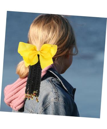 FRCOLOR Hair Jewellery Wig Ponytail Extension Colourful Hair Extension Braided Women Braided Hair Extensions Ponytail with Bow and Beads Cosplay Tie Women 24.00X13.00X5.00CM As shown 04 - Buy Online on GoSupps.com