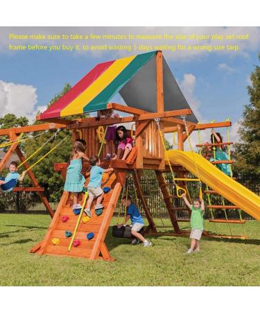Mofeez 52 x 90 Swing Set Replacement Tarp - Multi-Color Outdoor Play Set Cover - Buy Online on GoSupps.com