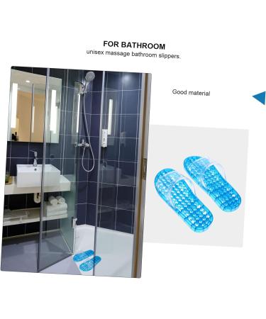 MAGICLULU 2 Pairs Slippers Quick Drying Shower Slippers Green Home Indoor Slippers Non Dorm Shoes Gym Foot Spa Soak Tub Shower Footware Massaging Travel Pvc Household Plastic Barrel 26.5x9.8cm 9.5x6pcs Bluex6pcs - Buy Online on GoSupps.com