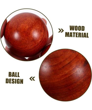 Ultechnovo 4-Piece Handmade Baoding Balls - Wooden Hand Training Balls for Finger Strength - Red Sandalwood with Large Fruits - Buy Online on GoSupps.com