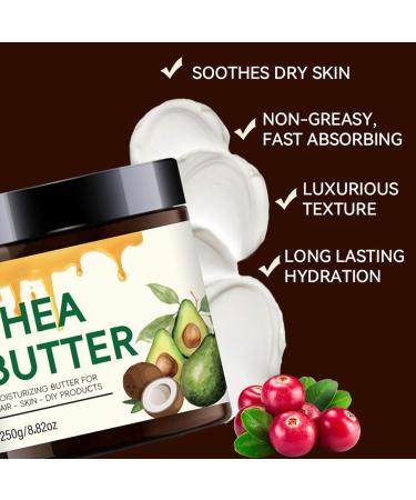 Body Butter Shea Butter Soothes and Softens Dry Skin Deep Body Moisturizer to Soothe & Nourish Dry Sensitive & Eczema Skin Long-Lasting Hydration for Body Face and Hair 8.8 oz - Buy Online on GoSupps.com