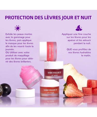 ANRCOLLEC Gommage Levre & Lip Blam - soins pour les l vres Kits de cuidado labial con exfoliante labial y mascarilla labial para dormir set de hidrataci n labial para labios secos pack de 4 unidades - Buy Online on GoSupps.com