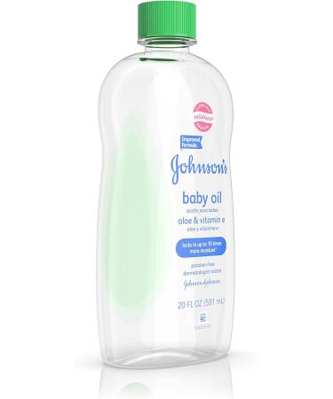 Johnson's Baby Oil Aloe Vera & Vitamin E 20 Fl Oz - Pack of 3 | Hydrating and Nourishing Formula - Buy Online on GoSupps.com
