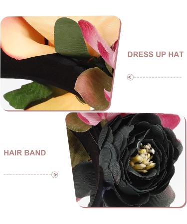 Healeved Rose Flower Headband - Halloween Flower Crown Headdress for Women Boho Floral Headband for Halloween Costume Accessory Cosplay Wedding Party - Buy Online on GoSupps.com