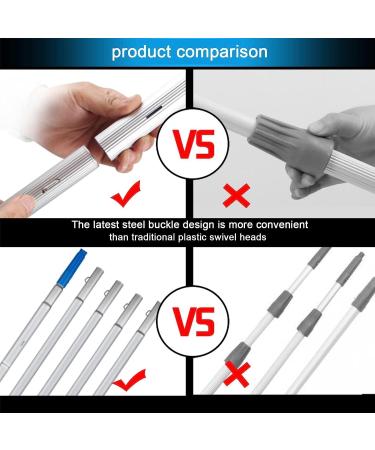 photovoltaic cleaner window cleaning pole Window Cleaning Pole Photovoltaic Panel Cleaning Tool 3-10m Extendable Cleaner Conservatory Roof Window Glass Wall Photovoltaic Panel Cleaning Exten 7m/22.96ft - Buy Online on GoSupps.com