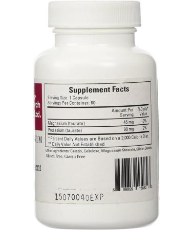 Cardiovascular Research Potassium-Magnesium Taurate 60 Capsules - Heart Health Support - Buy Online on GoSupps.com