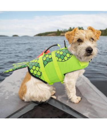 Buy Cit toile Shark Dog Life Jacket - Stylish & Safe Vest for Small Medium & Large Dogs | Mermaid Tail Design in Green - Buy Online on GoSupps.com