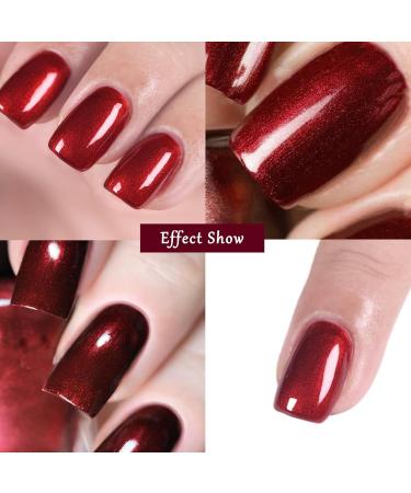 EONFAVE Red Pearl Nail Polish - Shimmer Mermaid Nail Polish - Pearlescent Shell Glitter Red Shimmer Nail Varnish - Polarized Shimmery Quick Dry Long-Lasting Breathable Nail Polish - No Need Soak Off - Buy Online on GoSupps.com
