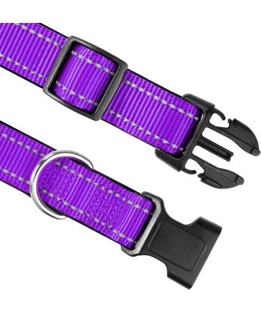 Buy Joytale Reflective Dog Collar for Large Dogs - Purple L (Pack of 1) | International Shipping Available - Buy Online on GoSupps.com