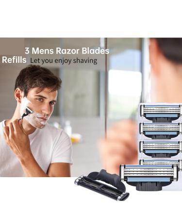 Men's Mach 3 Razor Blades - Steel 3-Pack for Smooth Shaves | 8 Pcs Manual Beard Shaver - Buy Online on GoSupps.com