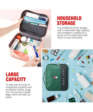 Large Capacity Waterproof Medicine Bag - Portable First Aid & Emergency Travel Pharmacy Bag (Green) - Ideal for Home Office & Travel - Buy Online on GoSupps.com