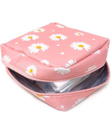 Honbay Daisy Large Capacity Sanitary Napkin Bag Tampons Pouch - Pink Makeup Bag - Buy Online on GoSupps.com