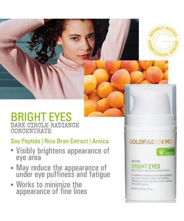 Bright Eyes Dark Circle Concentrate - Brightening Eye Cream with Soy Peptide, Rice Bran Extract & Arnica | Reduce Darkness, Puffiness & Fine Lines for Youthful Glow - 0.5 fl. oz - Buy Online on GoSupps.com