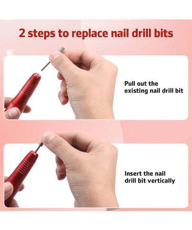 minkissy Electric Nail Drill Kit Manicure Nail Shaper Portable Electric Nail File Nail Pedicure Tools with Nail Drill Bits for Women Girls Acrylic Gel Nails - Buy Online on GoSupps.com