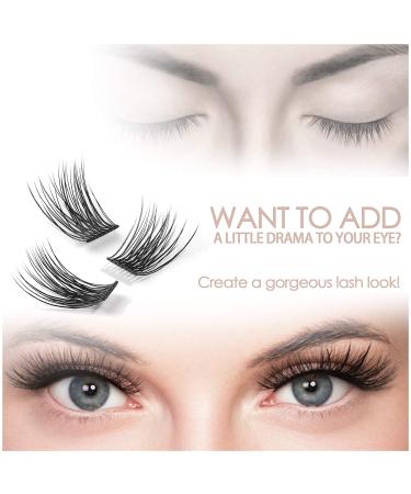 DIY Eyelash Extensions - 3D Individual Lashes Set with C Curl, 10MM Volume Clusters - Buy Online on GoSupps.com