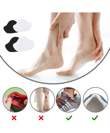 12 Pairs Heel Protection Patches - Self-Adhesive Shoe Heel Cushions for Leather & Sports Shoes (Black & White) - Buy Online on GoSupps.com