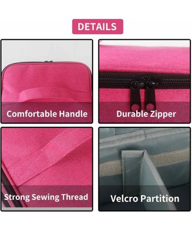 Richolyn Nail Polish Organizer - Travel Double-Layer Case for 30 Bottles | Stylish Pink Nail Dryer & Storage Solution - Buy Online on GoSupps.com