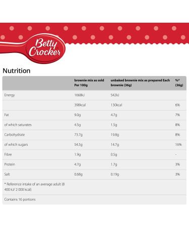 Betty Crocker Gooey Salted Caramel Brownie Mix 430g - Delicious Treat for Dessert Lovers - Buy Online on GoSupps.com