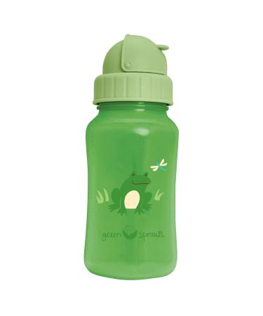 green sprouts Straw Bottle | Silicone straw promotes healthy oral development | Flip-cap locks to prevent spills  2 straw drinking options: traditional & tilted  Dishwasher safe