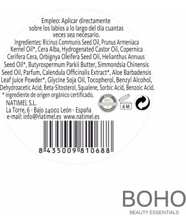 Boho Balsamo Labial Organic 10 ml Boho 200 ml - Buy Online on GoSupps.com
