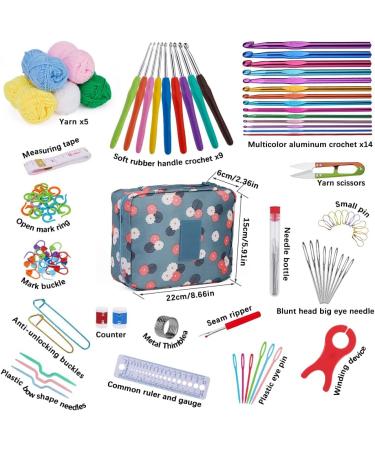 Pnytty Crochet Kit for Beginners - 107 Pcs Complete Knitting & Crochet Tools Set for Adults - Buy Online on GoSupps.com