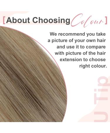 Easyouth Real Hair Remy Keratin Boning Extensions - Balayage Utip Hair Recovery - Darker Brown Mix Medium Brown & Blonde - 50g 50 Pieces - 40 cm #3/8/22 - Buy Online on GoSupps.com