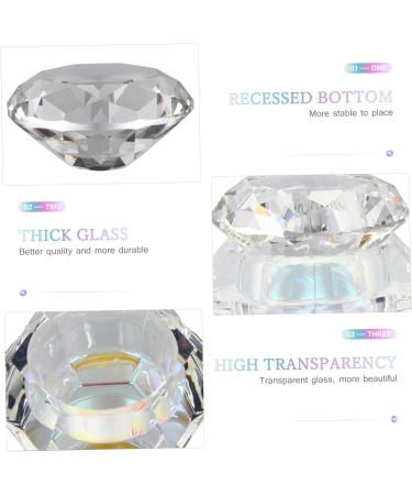 Beatifufu Nail Art Crystal Cup Travel Small Jar Bead Containers Cream Lotion Jar Makeup Container Cosmetics Clear Nail Varnish Empty Sample Jar Clear Nail Polish Containers for Beads Glass 6.5x8cm As Shown - Buy Online on GoSupps.com