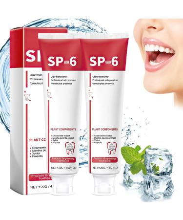 Sp-6 Ultra Whitening Toothpaste 2PCS - Sp 6 Probiotic Ultra Whitening Toothpaste Sp6 Probiotic Brightening Toothpaste Deep Cleaning Care Toothpaste Fresh Breath (SP6-2)