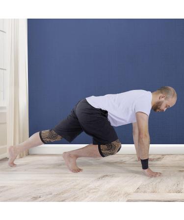 Domaste Copper Knee Brace with Gel Pads & Stabilizers (2 Pack) - Support for Men & Women - Medical Grade Compression Sleeves for Running ACL - Size L Tan - Buy Online on GoSupps.com