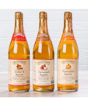 R.W. Knudsen Family Sparkling Pumpkin Spice Juice Blend 25.4oz - Non-Alcoholic Fall Beverage - Buy Online on GoSupps.com