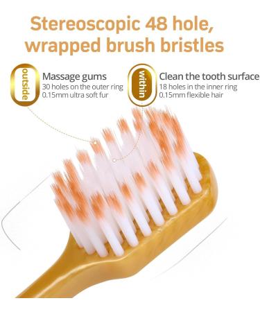 Extra Soft Toothbrush Six Pack | Gentle Bristles for Sensitive Gums | Wide Head Design for Adults - Buy Online on GoSupps.com