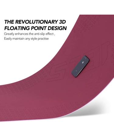 JELS Extra Thick Yoga Mat 10MM - Non Slip Design - SGS Certified TPE Material - with Carrying Strap - Ideal for Yoga, Pilates, and Workouts - 72x26 - Wine/Pink - Buy Online on GoSupps.com