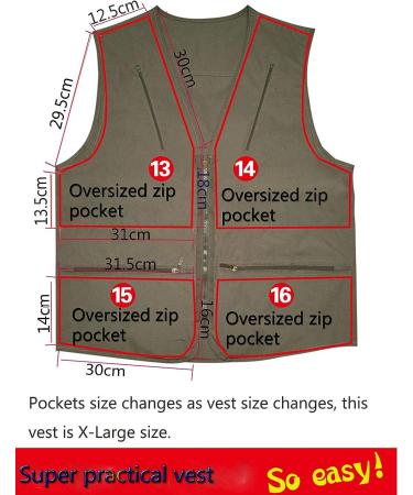 Flygo Men's Casual Black Outdoor Work Utility Vest with Multi Pockets - Buy Online on GoSupps.com
