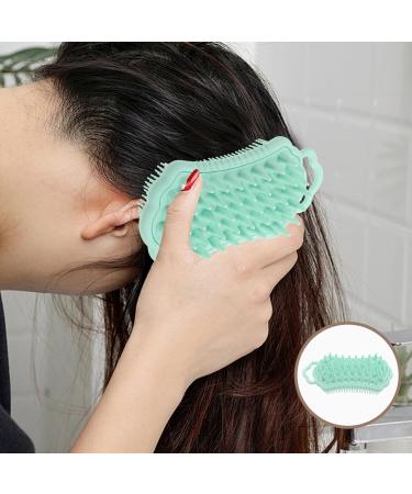 Buy Healvian Double-Sided Silicone Shampoo Brush - Scalp Massager & Scrubber for All Hair Types | Green - Buy Online on GoSupps.com