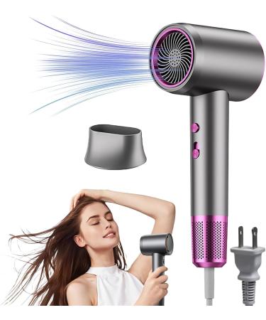 Numoya JetSpeed Hair Dryer Numoya Hair Dryer Blow Dryer with Diffuser for Curly Hair Avyra Hair Dryer Numoya Jet Speed High-Speed Hair Dryer Travel Size Eliminates Frizz (Grey*1)