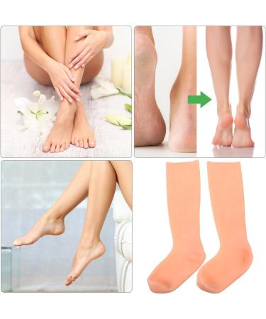 FOMIYES 1 Pair Moisturizing Socks Long Silicone Socks Overnight SPA Sock Soft Gel Socks Foot Covers Knee High Cracked Heel Dry Feet Treatment Socks - Buy Online on GoSupps.com