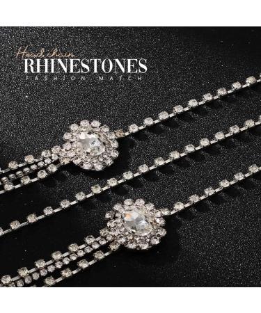 Runmi Rhinestone Head Chain - Gold Crystal Hairpiece & Wedding Hair Accessories for Women & Girls - Buy Online on GoSupps.com