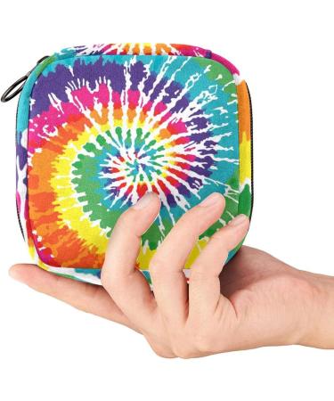 Colorful Batik Menstrual Pad & Cup Storage Bag | Women's Portable Zipper Pouch for Teens & Girls - Buy Online on GoSupps.com