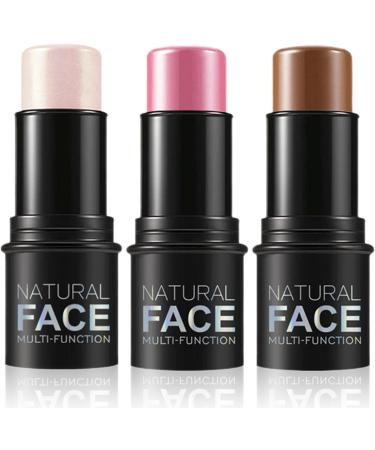 3 PCS Contour Stick Waterproof Long Lasting Highlighter Makeup Stick Lightweight Multi-Use Cream Contour Buildable Face Makeup Kit for Cheeks Lips Highlighters Highlighters - Buy Online on GoSupps.com